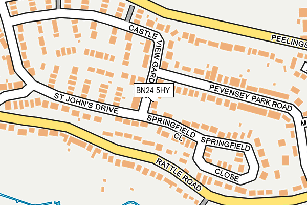 BN24 5HY map - OS OpenMap – Local (Ordnance Survey) BN24 5HY map - OS OpenMap – Local (Ordnance Survey)