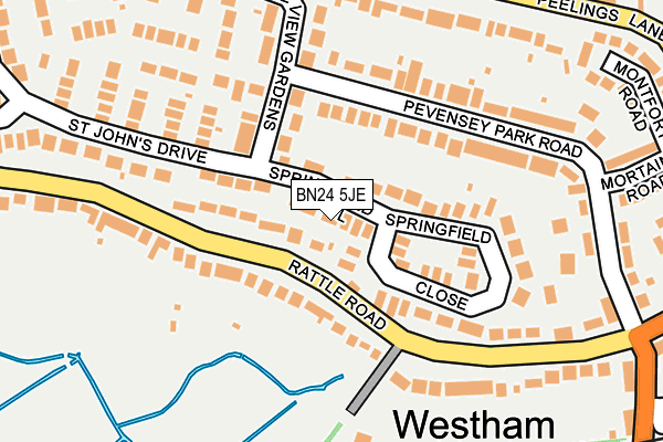 BN24 5JE map - OS OpenMap – Local (Ordnance Survey)