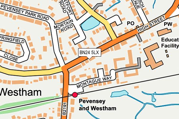 BN24 5LX map - OS OpenMap – Local (Ordnance Survey) BN24 5LX map - OS OpenMap – Local (Ordnance Survey)