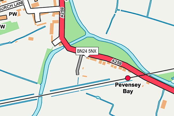 BN24 5NX map - OS OpenMap – Local (Ordnance Survey)