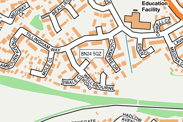 BN24 5QZ map - OS OpenMap – Local (Ordnance Survey)
