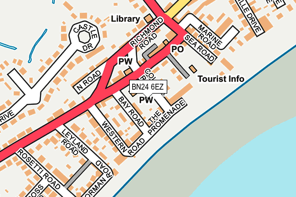BN24 6EZ map - OS OpenMap – Local (Ordnance Survey)