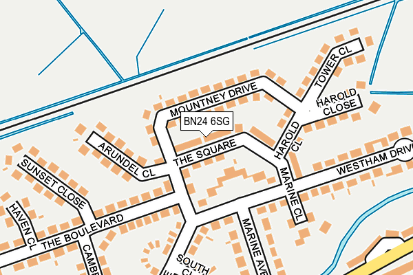 BN24 6SG map - OS OpenMap – Local (Ordnance Survey) BN24 6SG map - OS OpenMap – Local (Ordnance Survey)