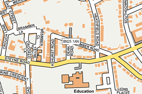 BN25 1AN map - OS OpenMap – Local (Ordnance Survey) BN25 1AN map - OS OpenMap – Local (Ordnance Survey)