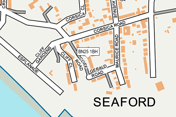 BN25 1BH map - OS OpenMap – Local (Ordnance Survey) BN25 1BH map - OS OpenMap – Local (Ordnance Survey)