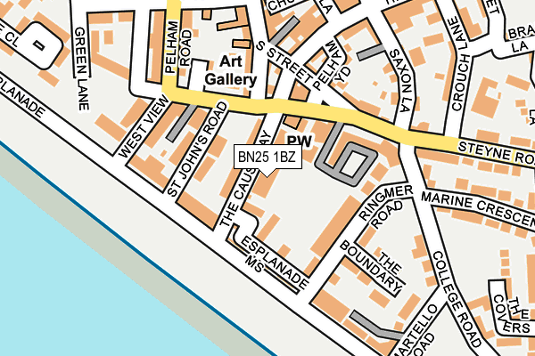 BN25 1BZ map - OS OpenMap – Local (Ordnance Survey) BN25 1BZ map - OS OpenMap – Local (Ordnance Survey)