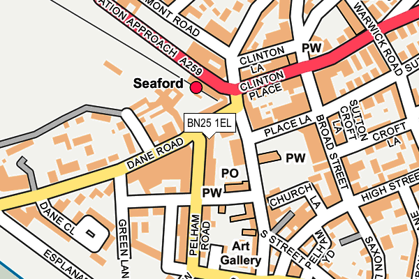 BN25 1EL map - OS OpenMap – Local (Ordnance Survey) BN25 1EL map - OS OpenMap – Local (Ordnance Survey)