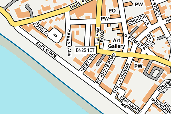 BN25 1ET map - OS OpenMap – Local (Ordnance Survey) BN25 1ET map - OS OpenMap – Local (Ordnance Survey)