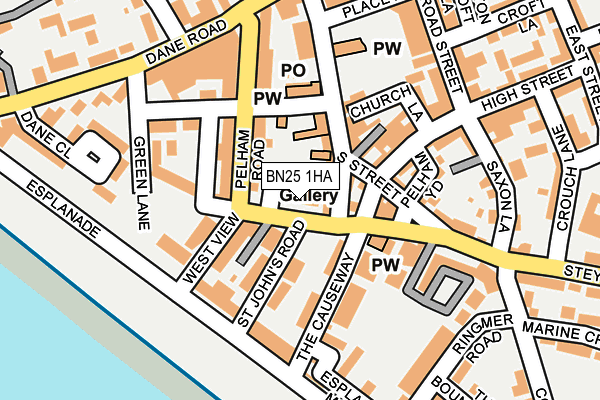 BN25 1HA map - OS OpenMap – Local (Ordnance Survey) BN25 1HA map - OS OpenMap – Local (Ordnance Survey)