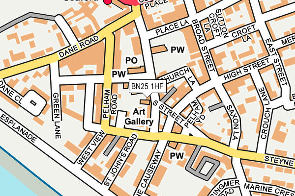 BN25 1HF map - OS OpenMap – Local (Ordnance Survey)