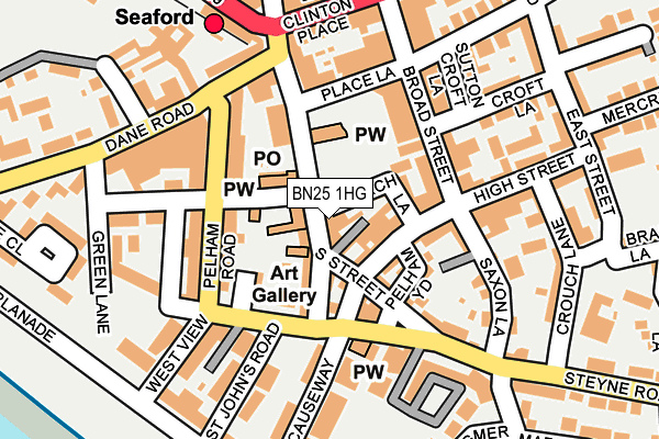 BN25 1HG map - OS OpenMap – Local (Ordnance Survey)