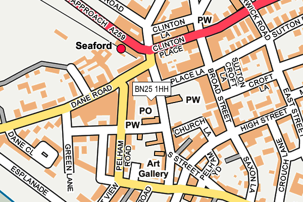 BN25 1HH map - OS OpenMap – Local (Ordnance Survey) BN25 1HH map - OS OpenMap – Local (Ordnance Survey)