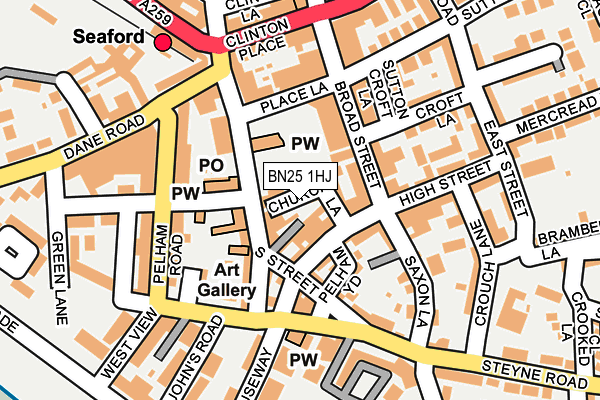 BN25 1HJ map - OS OpenMap – Local (Ordnance Survey) BN25 1HJ map - OS OpenMap – Local (Ordnance Survey)