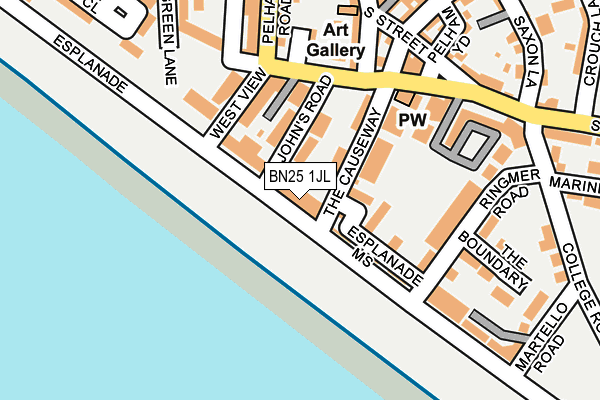 BN25 1JL map - OS OpenMap – Local (Ordnance Survey) BN25 1JL map - OS OpenMap – Local (Ordnance Survey)