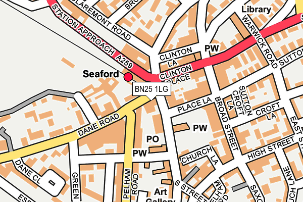 BN25 1LG map - OS OpenMap – Local (Ordnance Survey) BN25 1LG map - OS OpenMap – Local (Ordnance Survey)