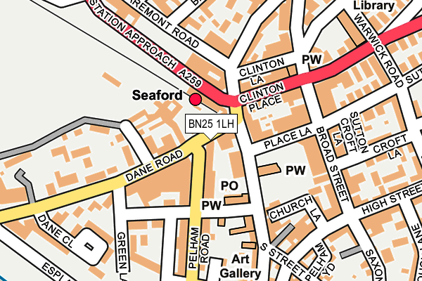 BN25 1LH map - OS OpenMap – Local (Ordnance Survey)