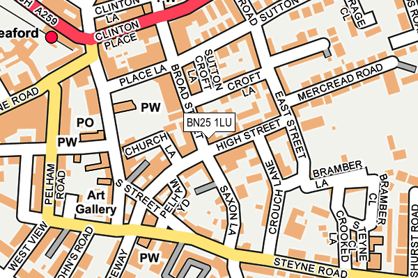 BN25 1LU map - OS OpenMap – Local (Ordnance Survey) BN25 1LU map - OS OpenMap – Local (Ordnance Survey)