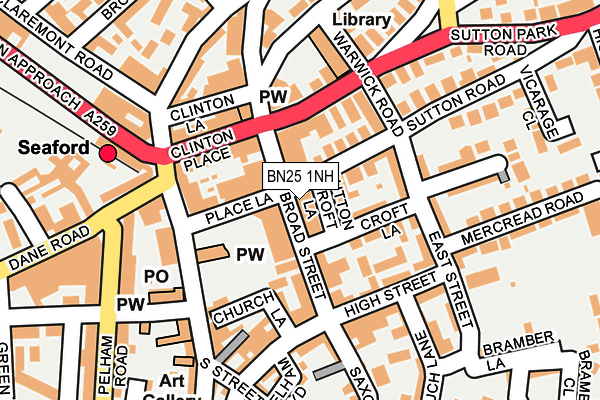 BN25 1NH map - OS OpenMap – Local (Ordnance Survey) BN25 1NH map - OS OpenMap – Local (Ordnance Survey)