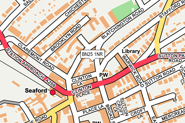 BN25 1NR map - OS OpenMap – Local (Ordnance Survey) BN25 1NR map - OS OpenMap – Local (Ordnance Survey)