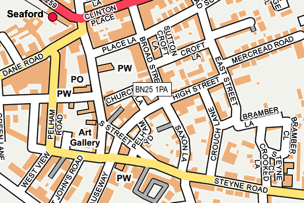 BN25 1PA map - OS OpenMap – Local (Ordnance Survey) BN25 1PA map - OS OpenMap – Local (Ordnance Survey)