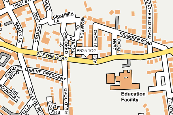 BN25 1QG map - OS OpenMap – Local (Ordnance Survey) BN25 1QG map - OS OpenMap – Local (Ordnance Survey)