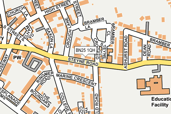 BN25 1QH map - OS OpenMap – Local (Ordnance Survey) BN25 1QH map - OS OpenMap – Local (Ordnance Survey)
