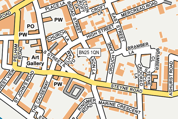 BN25 1QN map - OS OpenMap – Local (Ordnance Survey) BN25 1QN map - OS OpenMap – Local (Ordnance Survey)