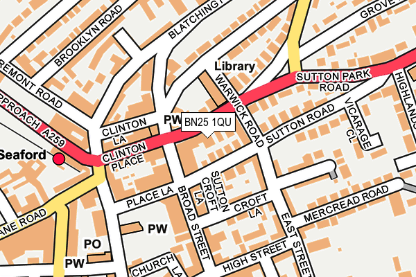 BN25 1QU map - OS OpenMap – Local (Ordnance Survey) BN25 1QU map - OS OpenMap – Local (Ordnance Survey)