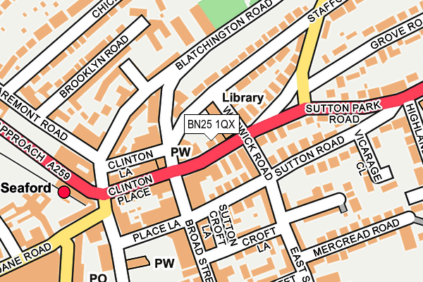 BN25 1QX map - OS OpenMap – Local (Ordnance Survey) BN25 1QX map - OS OpenMap – Local (Ordnance Survey)