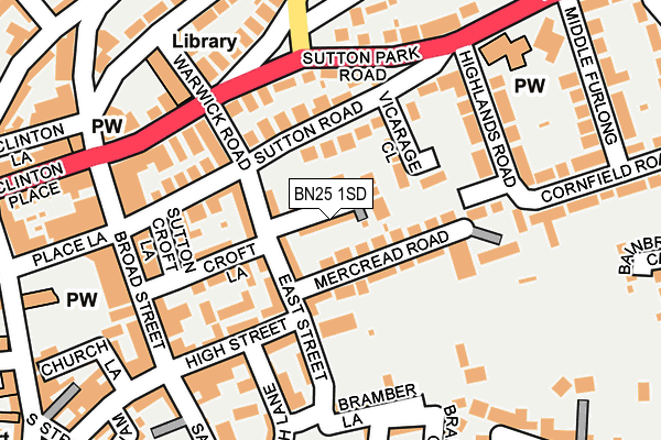 BN25 1SD map - OS OpenMap – Local (Ordnance Survey) BN25 1SD map - OS OpenMap – Local (Ordnance Survey)