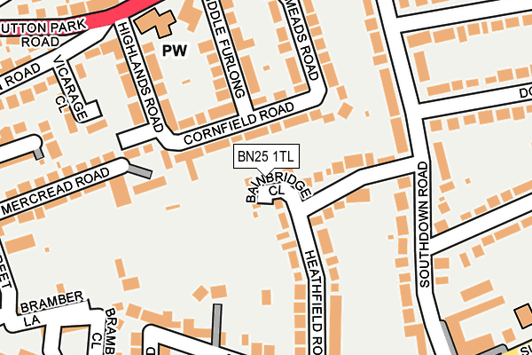 BN25 1TL map - OS OpenMap – Local (Ordnance Survey) BN25 1TL map - OS OpenMap – Local (Ordnance Survey)
