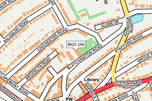 BN25 2AN map - OS OpenMap – Local (Ordnance Survey) BN25 2AN map - OS OpenMap – Local (Ordnance Survey)