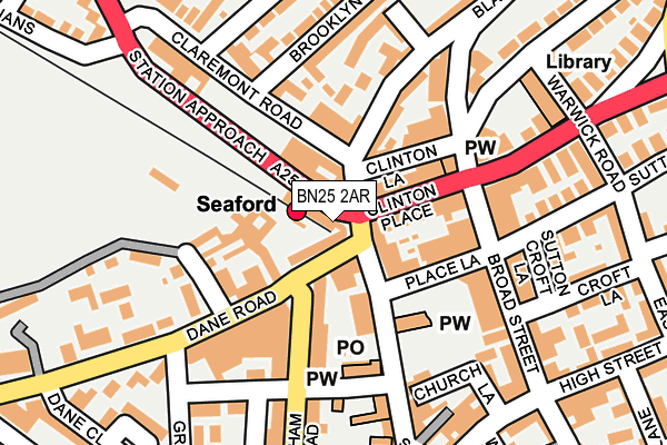 BN25 2AR map - OS OpenMap – Local (Ordnance Survey)