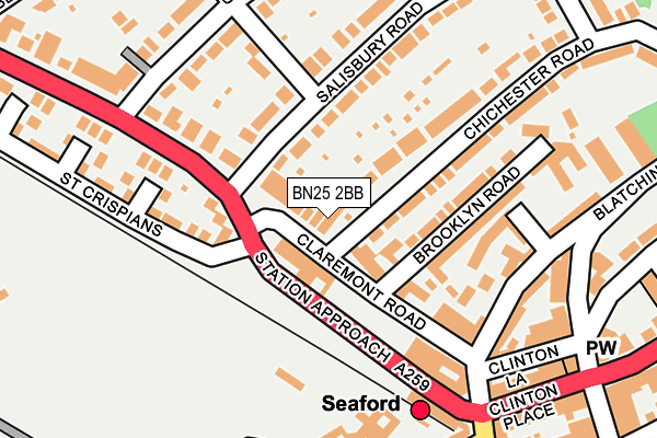 BN25 2BB map - OS OpenMap – Local (Ordnance Survey) BN25 2BB map - OS OpenMap – Local (Ordnance Survey)