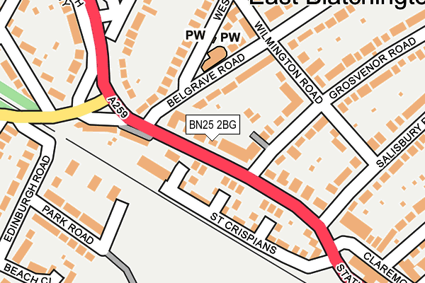 BN25 2BG map - OS OpenMap – Local (Ordnance Survey) BN25 2BG map - OS OpenMap – Local (Ordnance Survey)