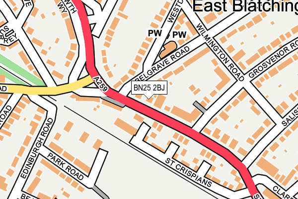 BN25 2BJ map - OS OpenMap – Local (Ordnance Survey) BN25 2BJ map - OS OpenMap – Local (Ordnance Survey)