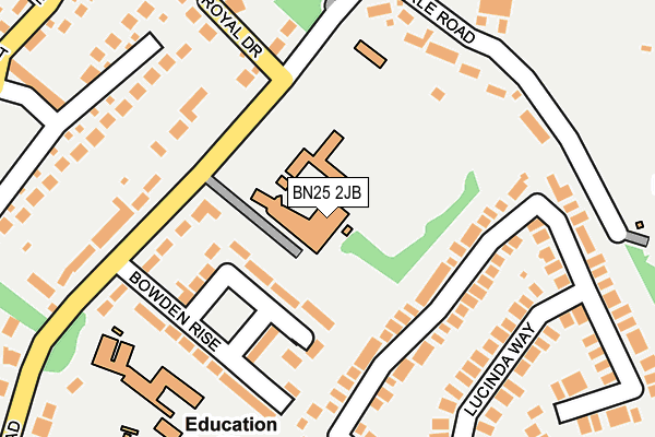 BN25 2JB map - OS OpenMap – Local (Ordnance Survey) BN25 2JB map - OS OpenMap – Local (Ordnance Survey)