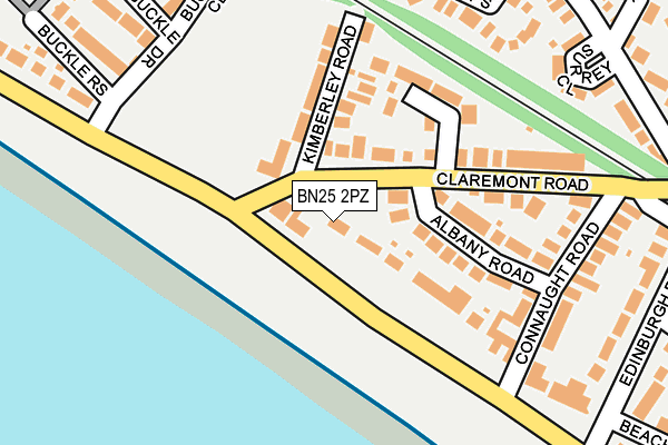BN25 2PZ map - OS OpenMap – Local (Ordnance Survey) BN25 2PZ map - OS OpenMap – Local (Ordnance Survey)