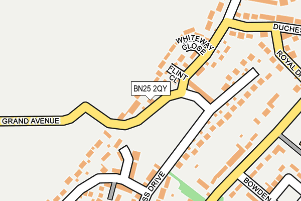 BN25 2QY map - OS OpenMap – Local (Ordnance Survey) BN25 2QY map - OS OpenMap – Local (Ordnance Survey)
