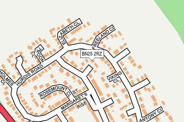 BN25 2RZ map - OS OpenMap – Local (Ordnance Survey) BN25 2RZ map - OS OpenMap – Local (Ordnance Survey)