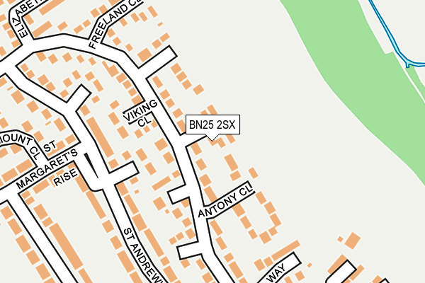BN25 2SX map - OS OpenMap – Local (Ordnance Survey) BN25 2SX map - OS OpenMap – Local (Ordnance Survey)
