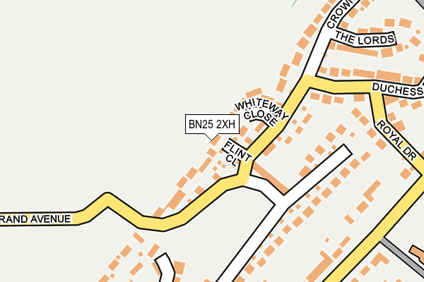 BN25 2XH map - OS OpenMap – Local (Ordnance Survey) BN25 2XH map - OS OpenMap – Local (Ordnance Survey)
