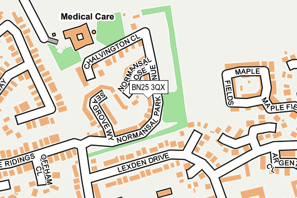 BN25 3QX map - OS OpenMap – Local (Ordnance Survey) BN25 3QX map - OS OpenMap – Local (Ordnance Survey)