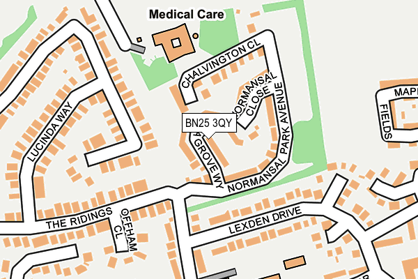 BN25 3QY map - OS OpenMap – Local (Ordnance Survey) BN25 3QY map - OS OpenMap – Local (Ordnance Survey)