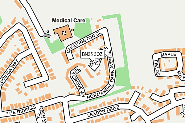 BN25 3QZ map - OS OpenMap – Local (Ordnance Survey) BN25 3QZ map - OS OpenMap – Local (Ordnance Survey)