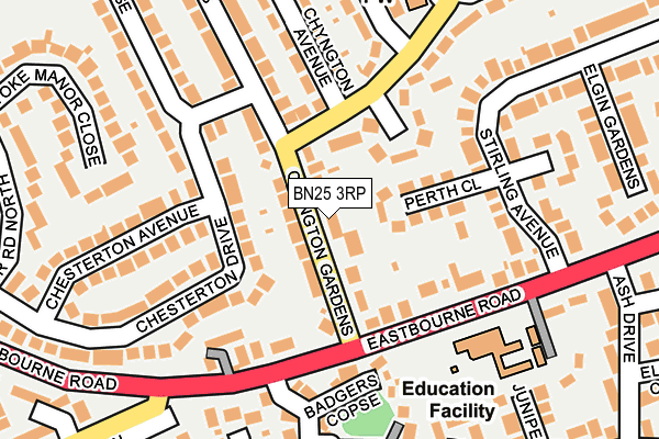 BN25 3RP map - OS OpenMap – Local (Ordnance Survey) BN25 3RP map - OS OpenMap – Local (Ordnance Survey)