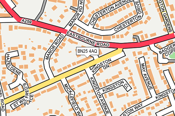 BN25 4AQ map - OS OpenMap – Local (Ordnance Survey) BN25 4AQ map - OS OpenMap – Local (Ordnance Survey)