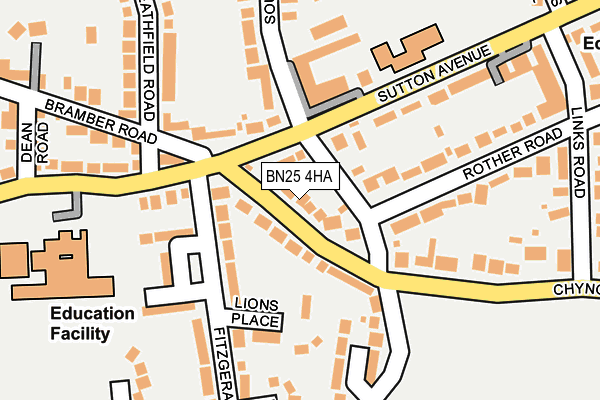 BN25 4HA map - OS OpenMap – Local (Ordnance Survey) BN25 4HA map - OS OpenMap – Local (Ordnance Survey)