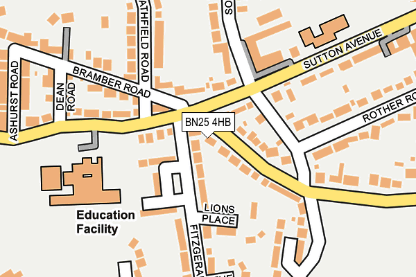 BN25 4HB map - OS OpenMap – Local (Ordnance Survey)
