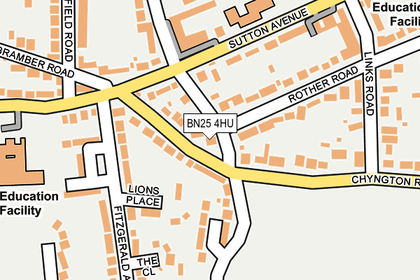 BN25 4HU map - OS OpenMap – Local (Ordnance Survey) BN25 4HU map - OS OpenMap – Local (Ordnance Survey)